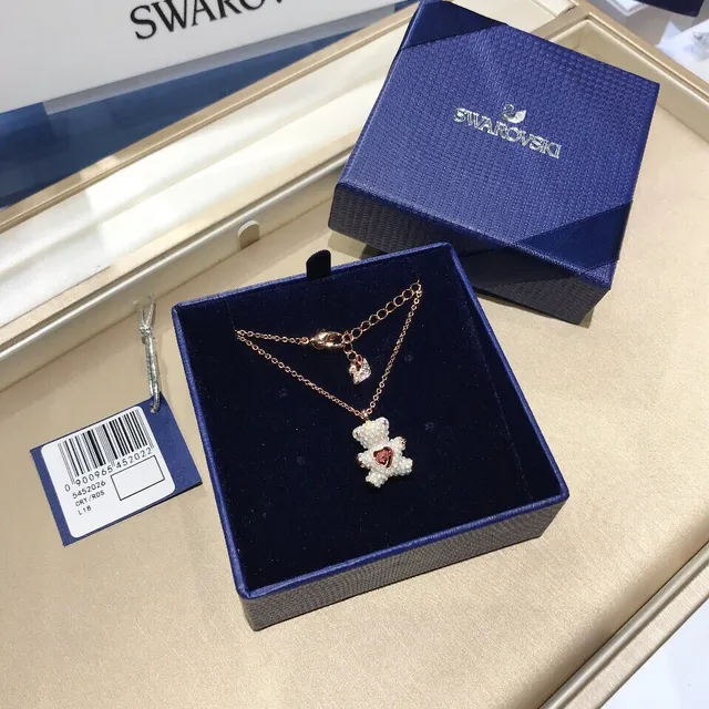 Swarovski Collier Pendentif Ours en Peluche Cristal 2