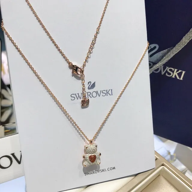 Swarovski Collier Pendentif Ours en Peluche Cristal 3