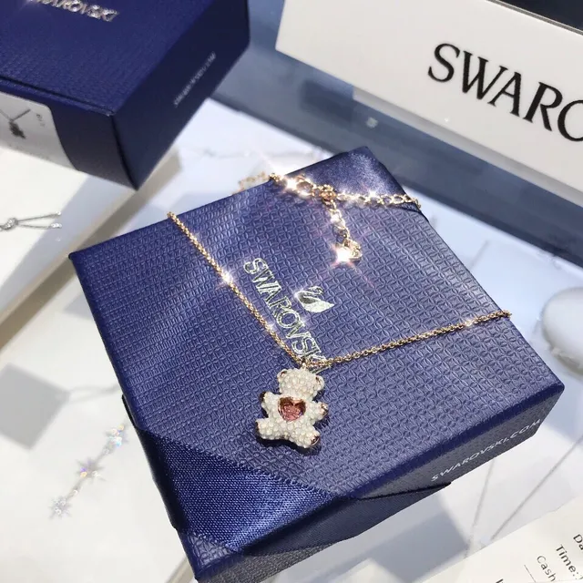 Swarovski Collier Pendentif Ours en Peluche Cristal 6
