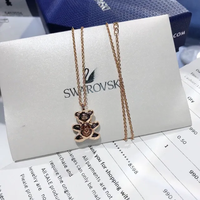 Swarovski Collier Pendentif Ours en Peluche Cristal 7