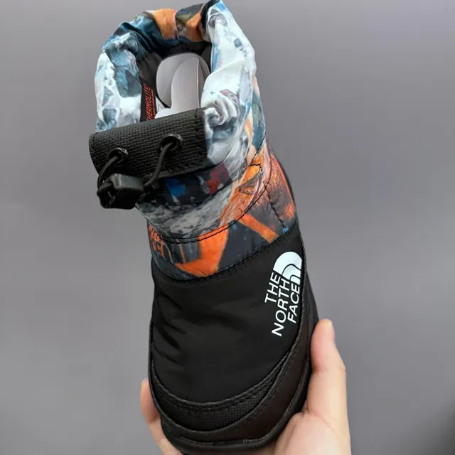 The North Face সবুজ কালো পাফি নিরোধক ড্রস্ট্রিং কাফ তুষার বুট 15