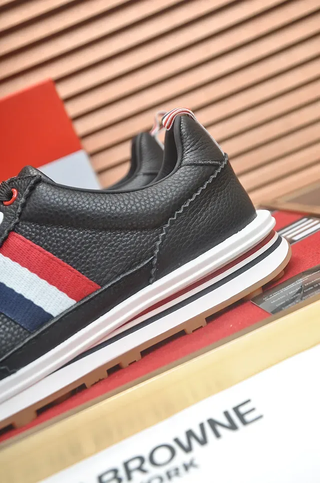 Thom Browne Classic Stripe Sneaker Black Red White Blue Lifestyle Sneakers 2