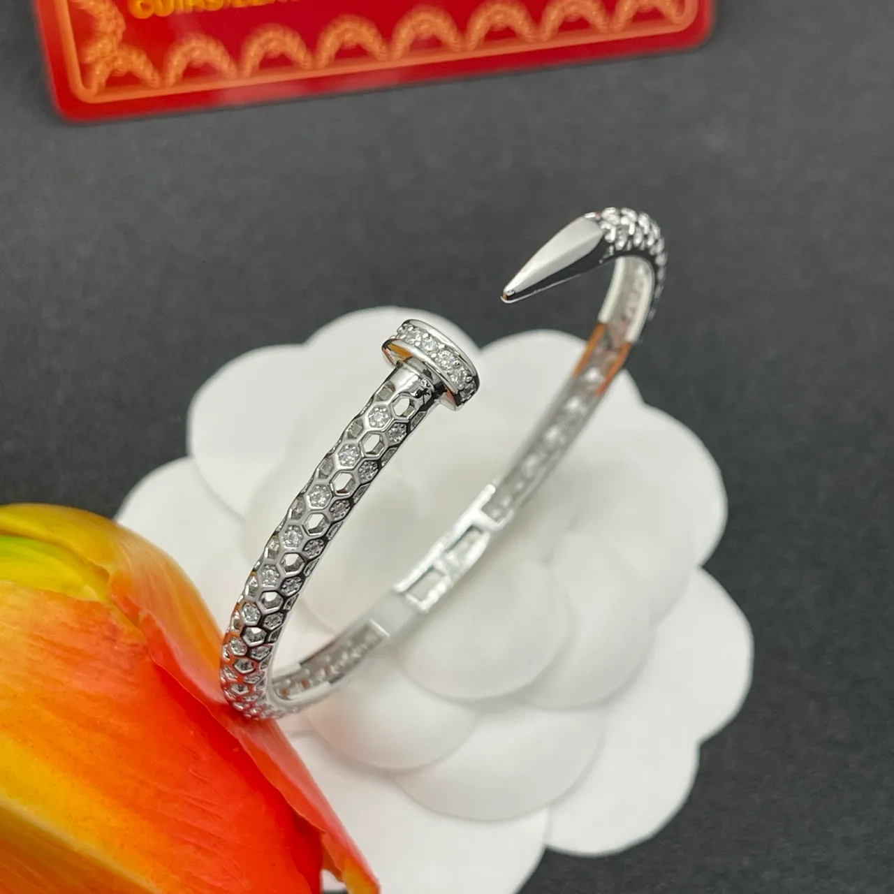 Tiffany & Co. Juste un Clou 六边形镶嵌 银色 开放手镯 6