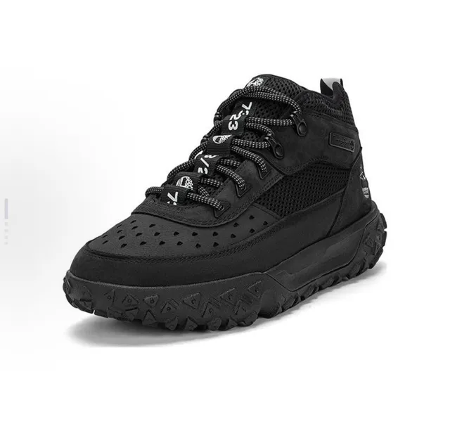 Timberland Bottes de randonnée noires mi-hauteur hybrides de malla-suede 3