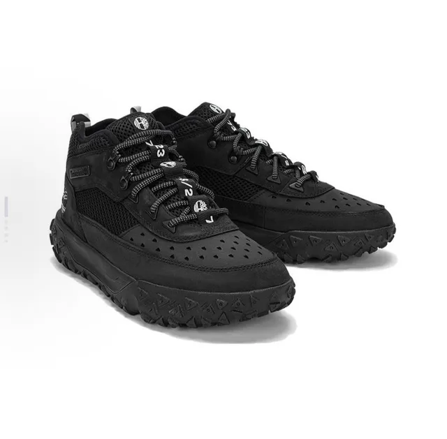 Timberland Bottes de randonnée noires mi-hauteur hybrides de malla-suede 4