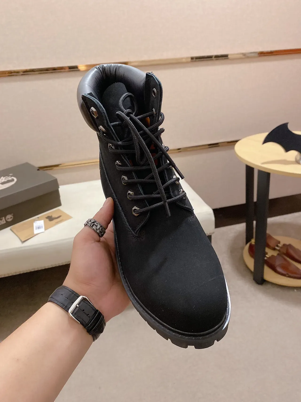 Timberland Premium 6-Inch Black Nubuck Work Boot 6