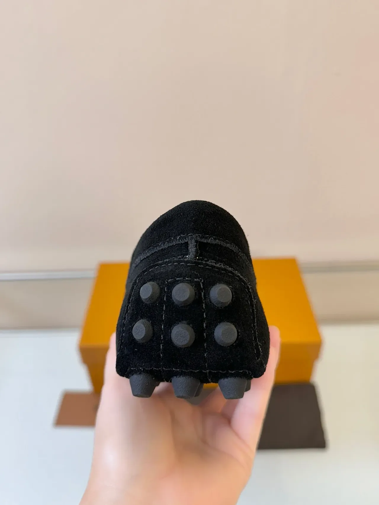 Mocassin Tod's Gommino Cuir Suédé Noir H-Bit 4