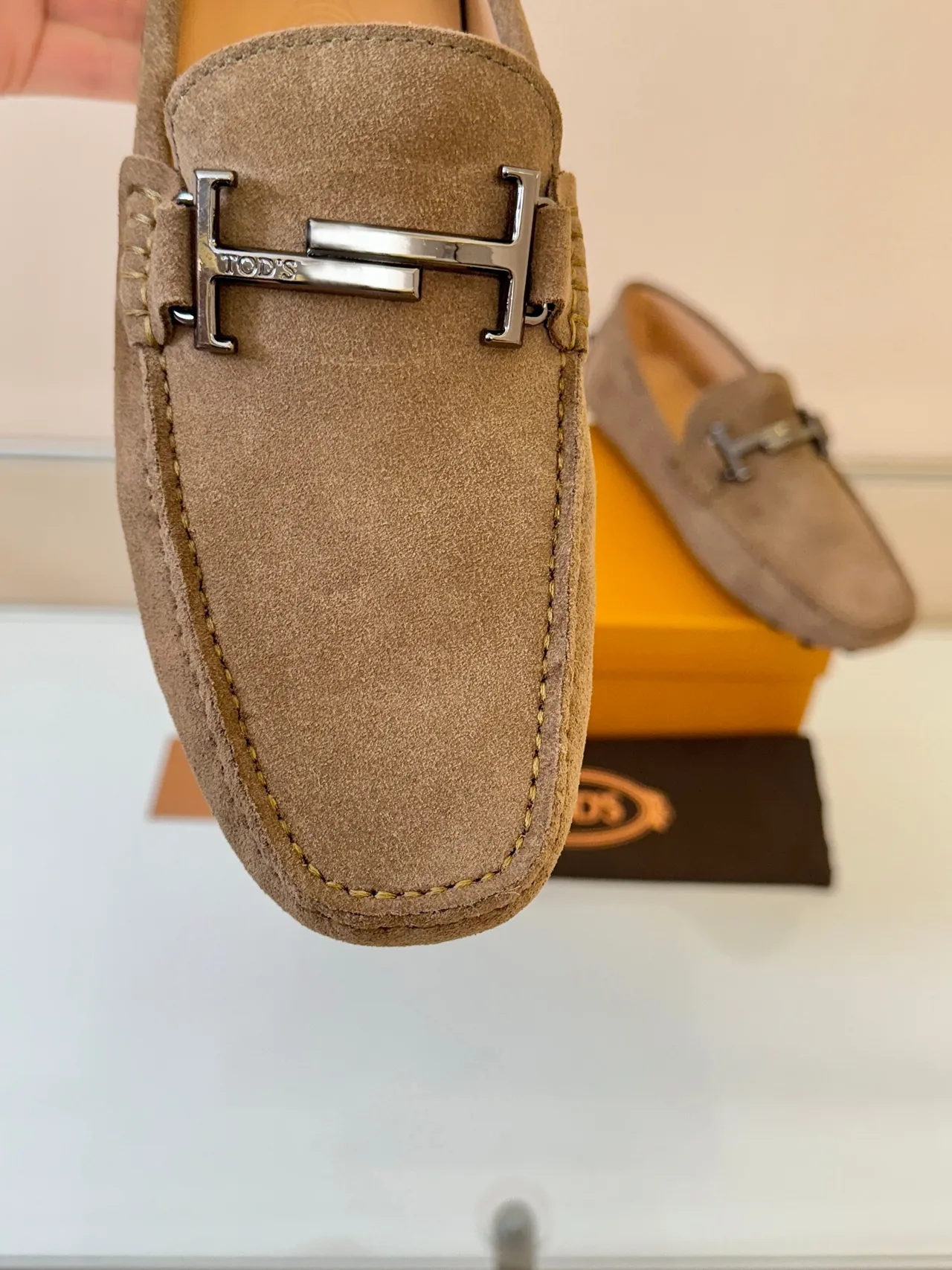 Tod's Gommino Loafer Tan Suede H-Bar Loafers 3