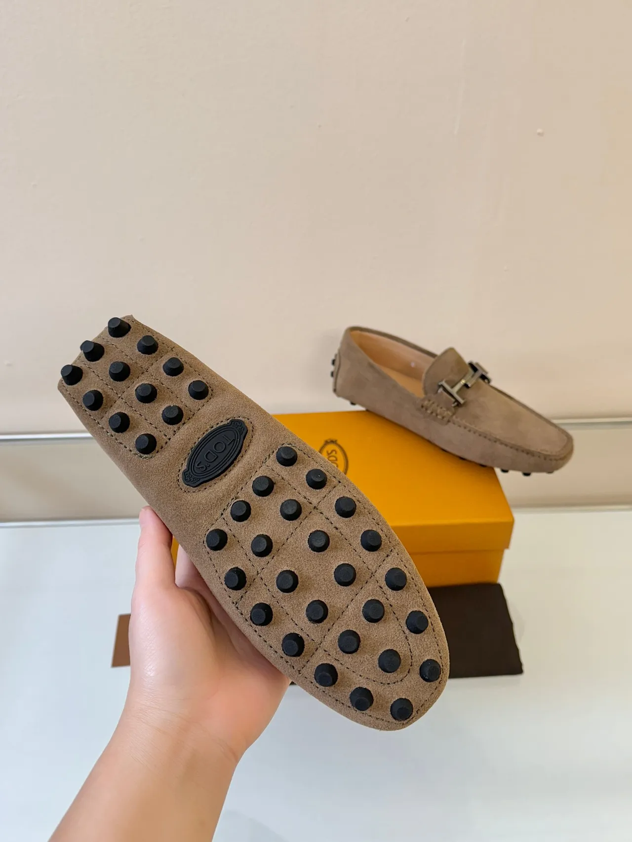 Tod's Gommino Loafer Tan Suede H-Bar Loafers 5