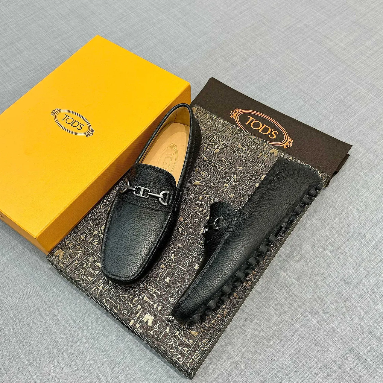 Tod's Horsebit Loafer Black Pebbled Leather Loafers 2