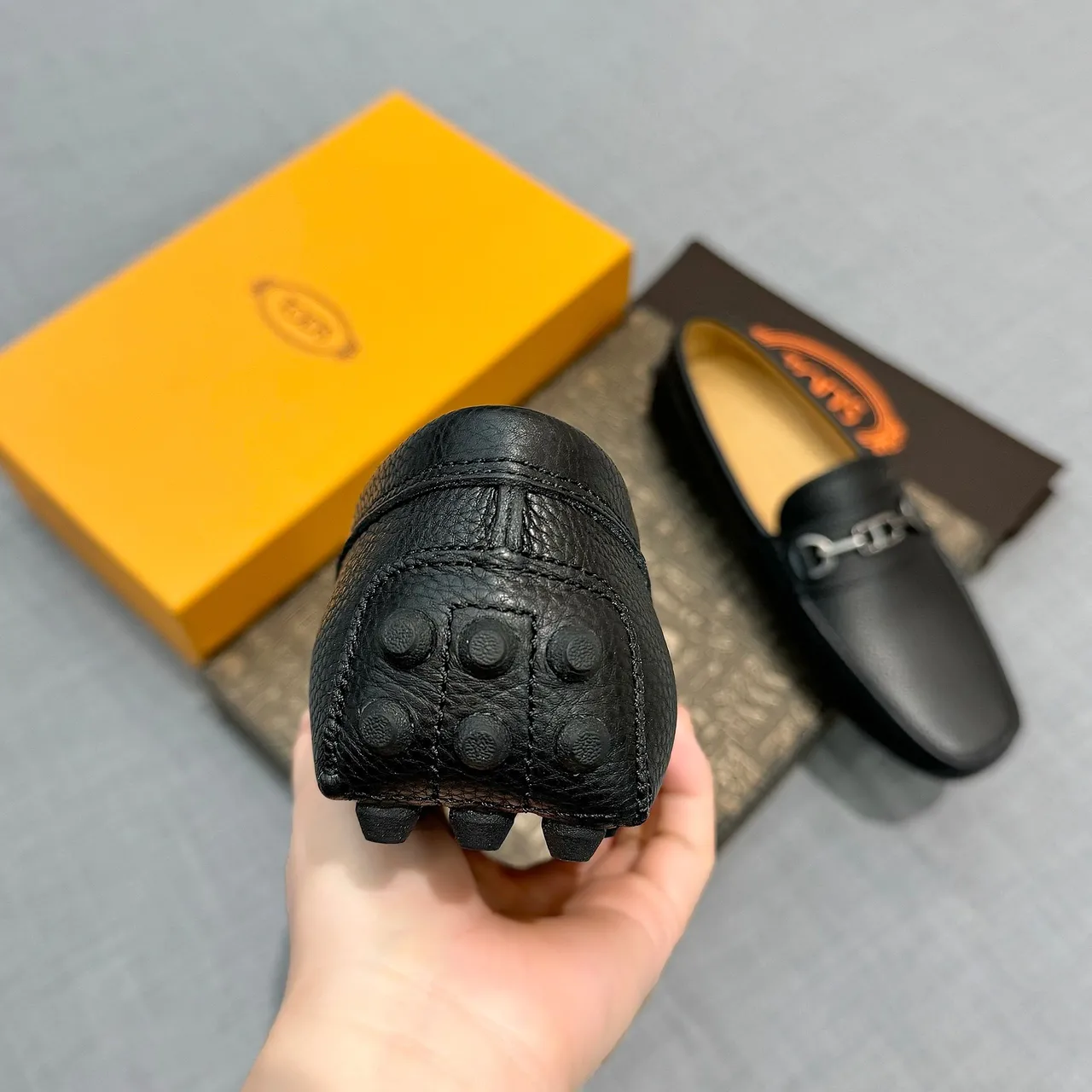 Tod's Horsebit Loafer Black Pebbled Leather Loafers 3