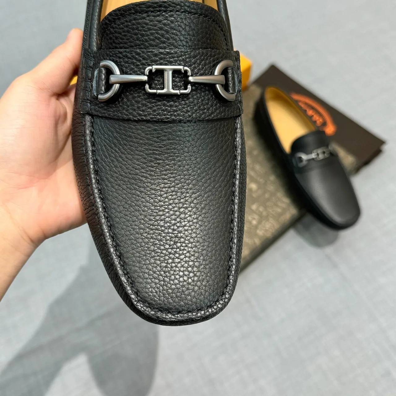 Tod's Horsebit Loafer Black Pebbled Leather Loafers 4