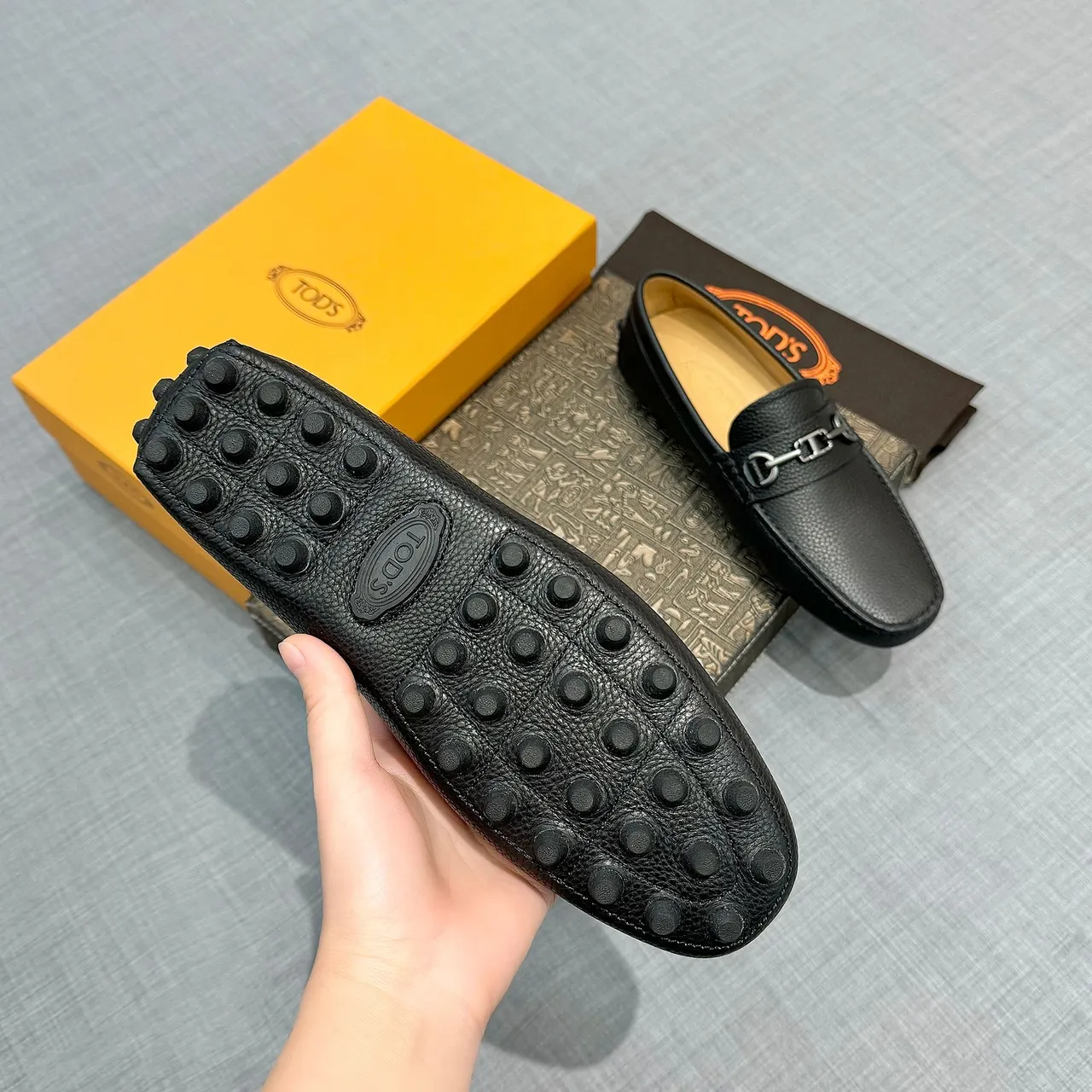 Tod's Horsebit Loafer Black Pebbled Leather Loafers 5
