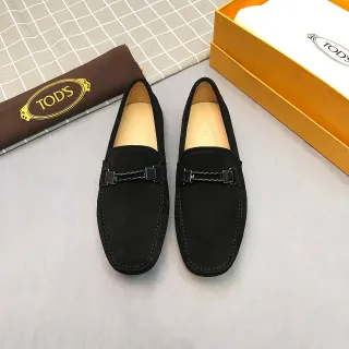 Tod's Horsebit Loafer काला स्यूड लोअफर