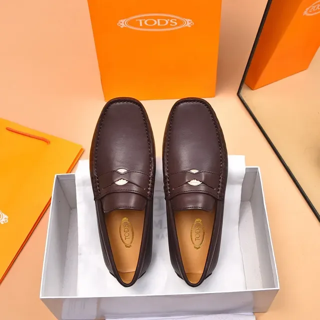 Tod's Penny Loafer Cuir Marron Moc-Toe 3