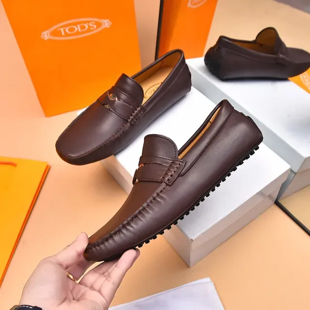 Tod's Penny Loafer Cuir Marron Moc-Toe 4