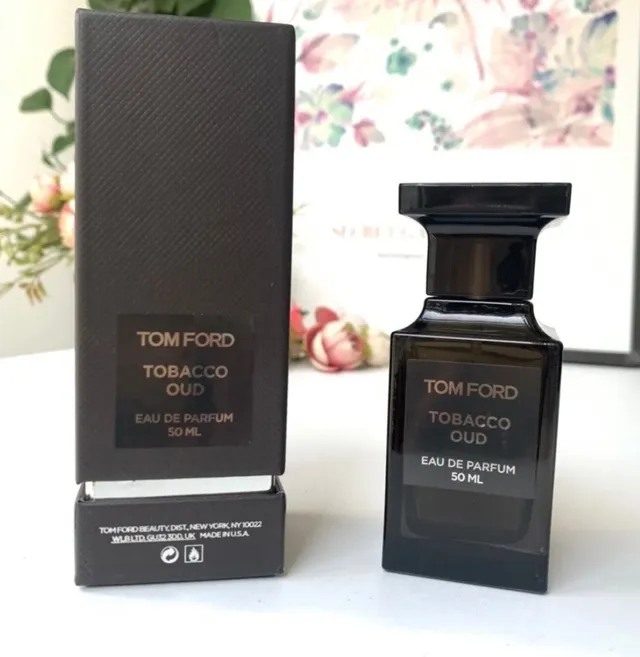 Tom Ford Tobacco Vanille Preto Dourado Brilhante Vidro Placa Etiqueta Perfume 2