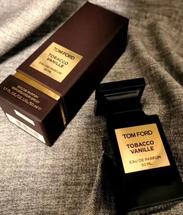 Tom Ford Tobacco Vanille Preto Dourado Brilhante Vidro Placa Etiqueta Perfume 5