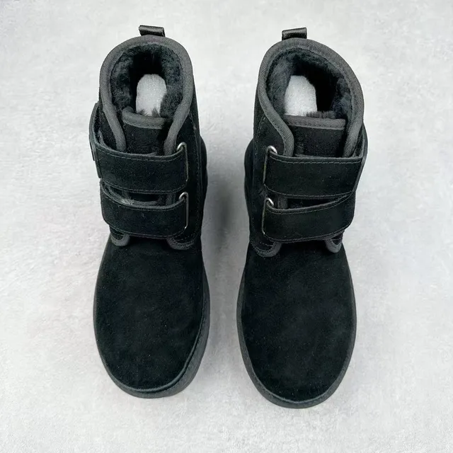 UGG काला प्लेटफॉर्म सोल वेल्क्रो स्ट्रैप क्लोज़र स्नो बूट्स 2
