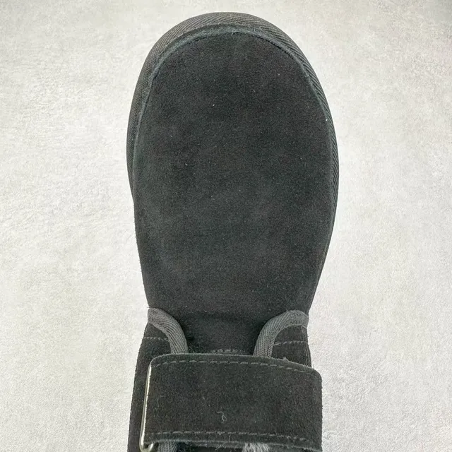 UGG काला प्लेटफॉर्म सोल वेल्क्रो स्ट्रैप क्लोज़र स्नो बूट्स 4