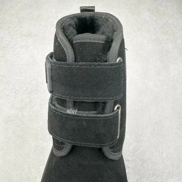 UGG काला प्लेटफॉर्म सोल वेल्क्रो स्ट्रैप क्लोज़र स्नो बूट्स 5
