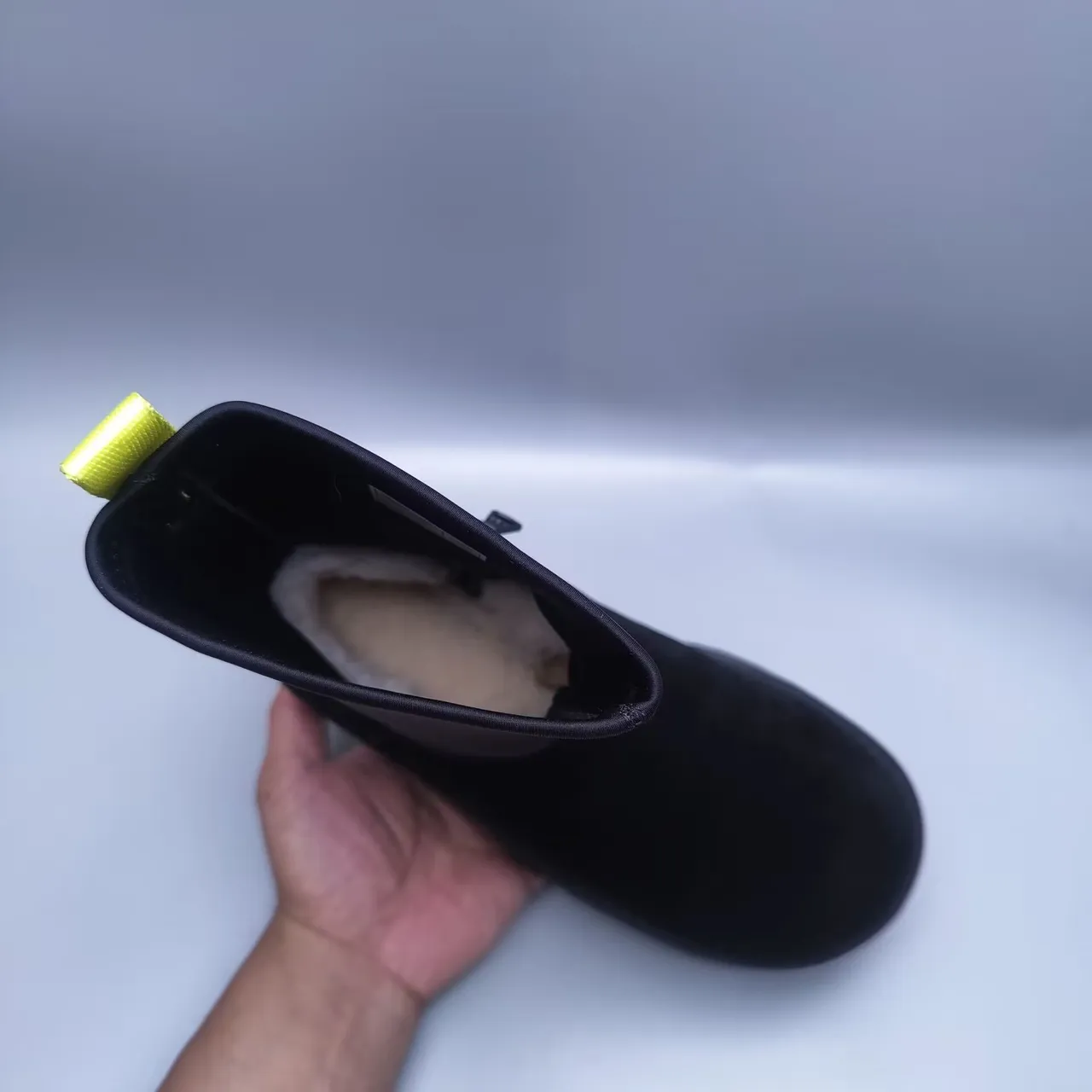 UGG Black Yellow Slip-On Platform Sole Snow Boots 6