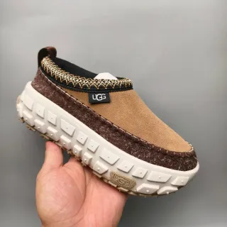 UGG Brown Beige Slip-On Felt-Trimmed Casual Shoes