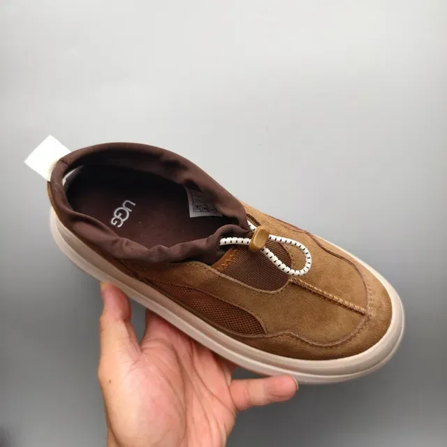 UGG Brown Beige Slip-On Platform Sole Lifestyle Sneakers 3