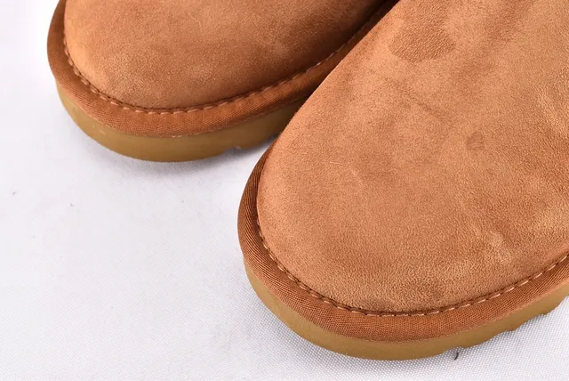 UGG Classic Mini Chestnut Suede Snow Boots 10