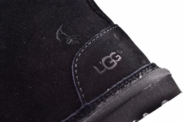 UGG Harkley Preto Camurça Cadarço Botas de Tornozelo 4