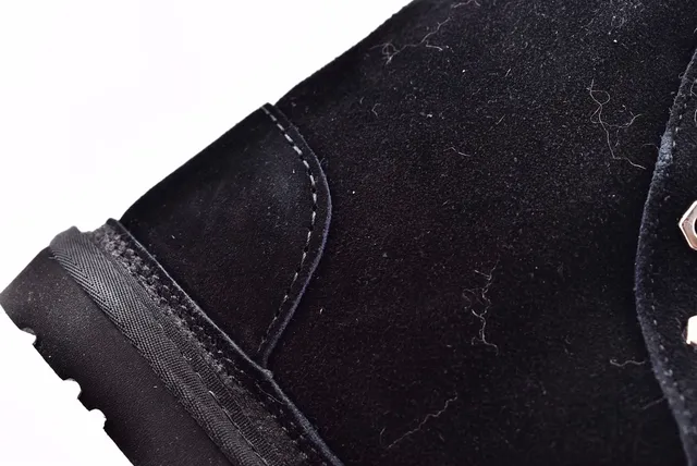 UGG Harkley Preto Camurça Cadarço Botas de Tornozelo 6