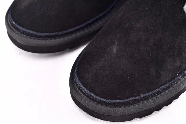 UGG Harkley Preto Camurça Cadarço Botas de Tornozelo 10