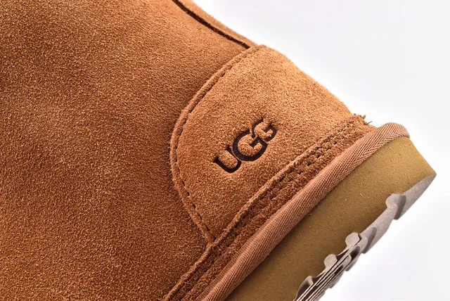 UGG Harkley ট্যান স্যুড লেস-আপ এনকেল বুটস 4
