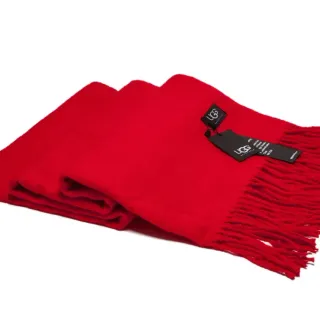 UGG Red Knitted Fringed Scarve