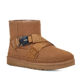 UGG स्ट्रैप डिटेल टैन सूड स्नो बूट