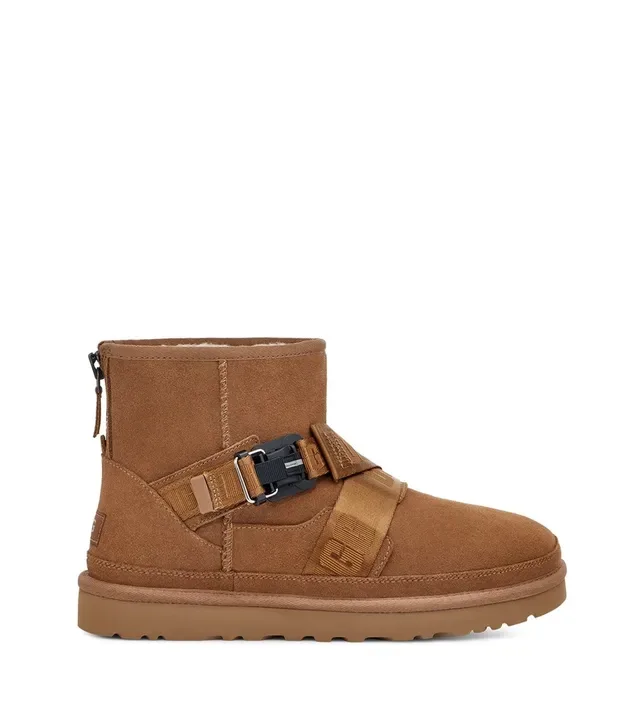 UGG स्ट्रैप डिटेल टैन सूड स्नो बूट 2