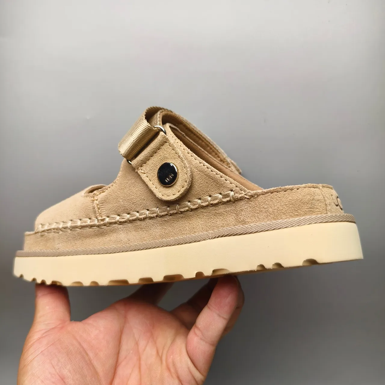 UGG Tasman Beige Two-Strap Platform Casual Sandals 4
