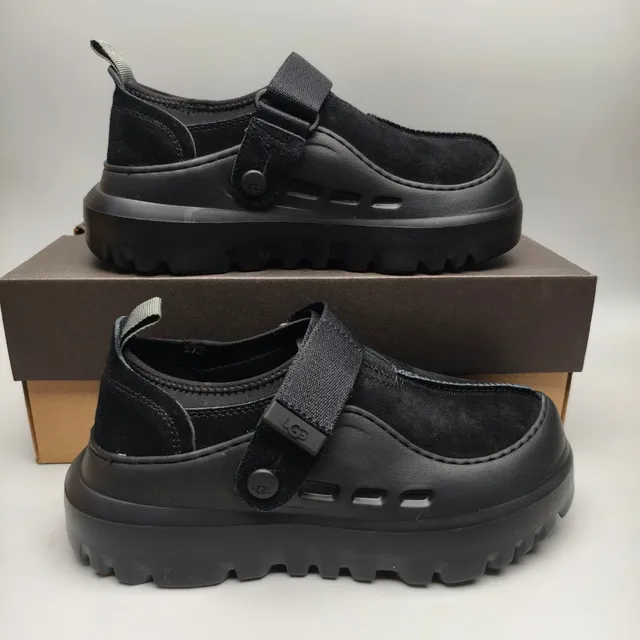 UGG टास्मन काला प्लेटफॉर्म सोल सुड अपर क्लॉग 5