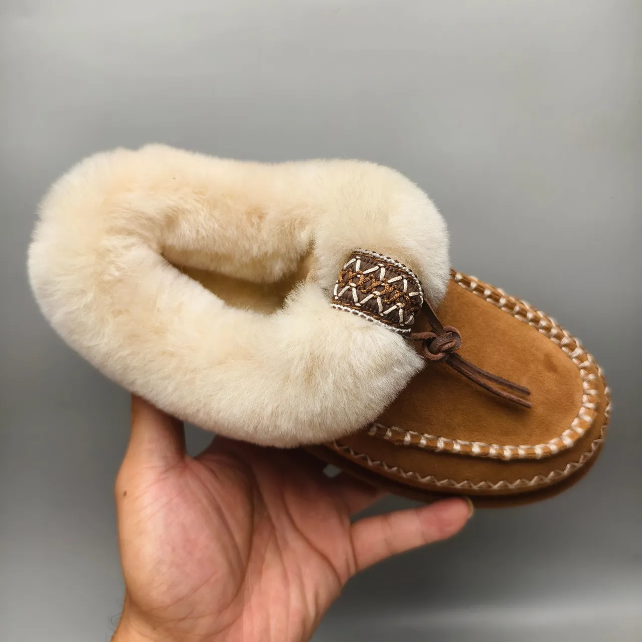 UGG Tasman Brown Beige Shearling-Lined Suede Upper Casual Shoes 3