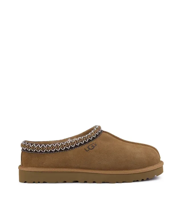 UGG Tasman ব্রাউন বিজ স্যুড উপর বুনা ট্রিম ক্যাজুয়াল জুতা 2