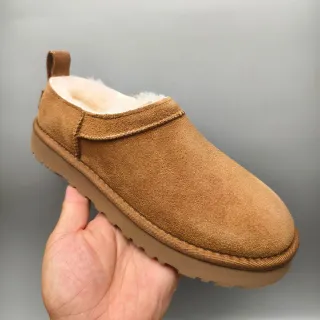 UGG Tasman Marrón Beige Ante Superior Forro de Peluche Zapatillas Casuales