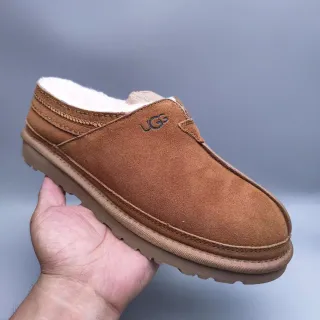 UGG Tasman Brown Beige Suede Upper Shearling-Lined Casual Shoes
