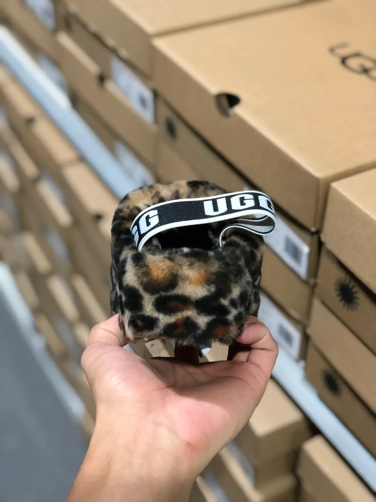 UGG Tasman Leopard-Print Fuzzy Platform Slippers 3