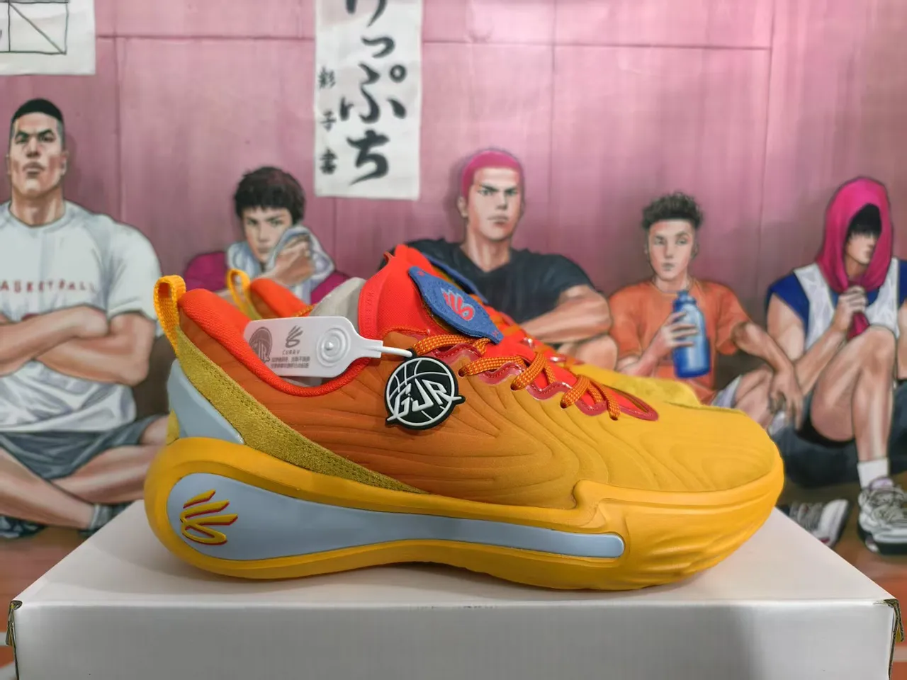 Under Armour Curry Zapatillas de Baloncesto con Upper de Knit Gradient Naranja Rojo y Cordones 4