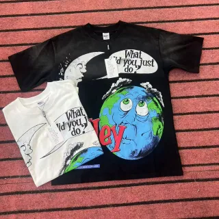 Vale Forever Graphic Print Black and Off-White T-Shirt