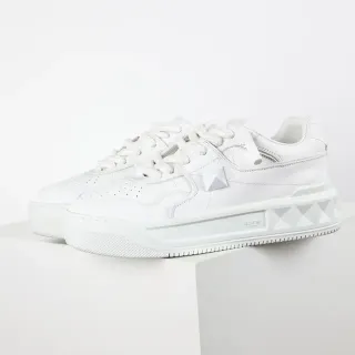 Valentino Rockstud Tênis Lifestyle de Couro Todo Branco