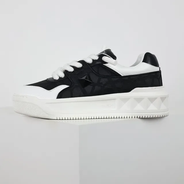 Valentino Rockstud Star Black and White Chunky Sneakers 9