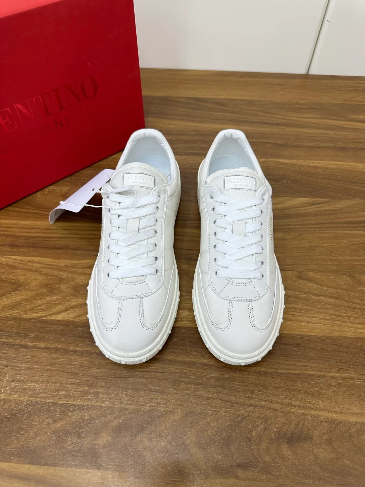 Valentino Rockstud White Leather Lifestyle Sneakers 5