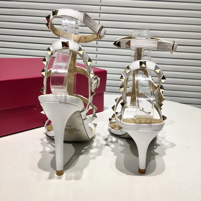 Valentino Rockstud White Studded Gladiator Stilettos 2