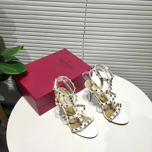 Valentino Rockstud White Studded Gladiator Stilettos 3